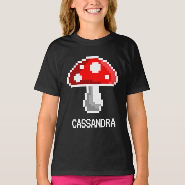 T - Shirt für Pixel-Pilzname (Child) (Vorderseite)