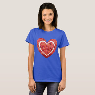 T - Shirt für Red Tulips Field Heart
