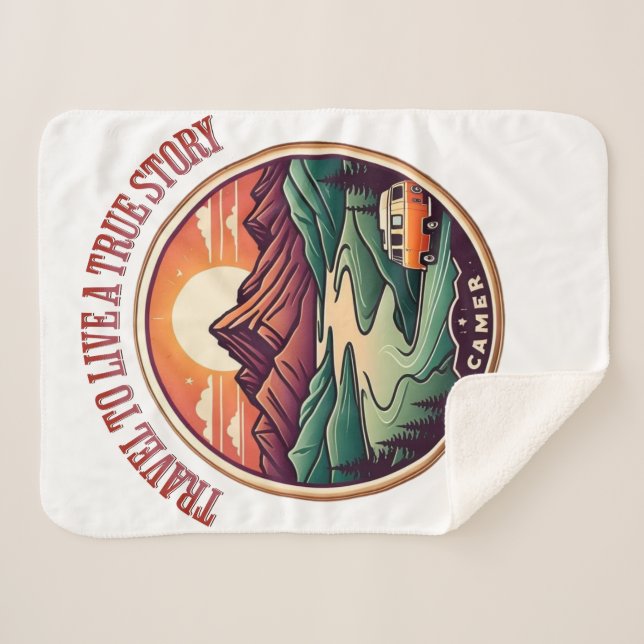 T-Shirt für Reisen in der wirklichen Geschichte —  Sherpadecke (Vorderseite (Horizontal))