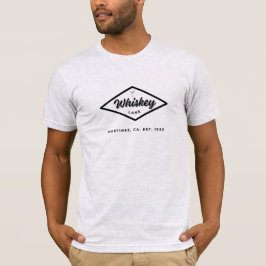 T - Shirt für Retro-Logos in der Whiskey-Fernbedie
