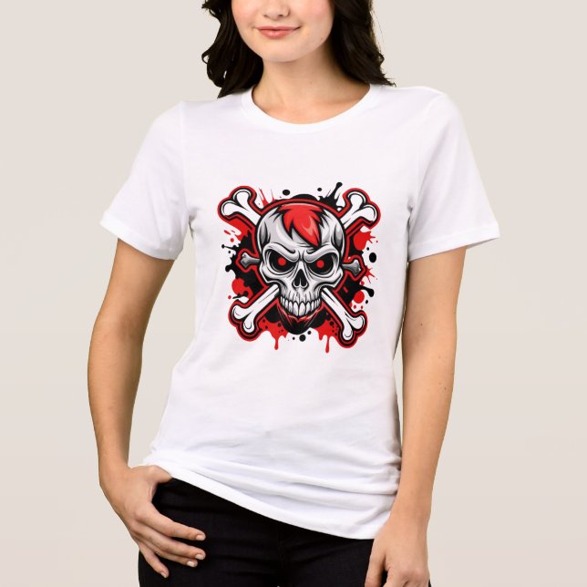 T - Shirt für Rock & Roll-Band-Logos von Rebel Sku (Vorderseite)