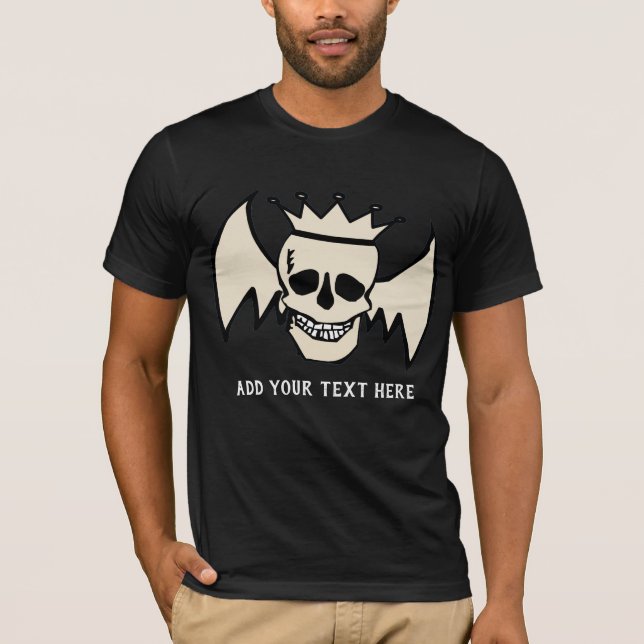 T - Shirt für Schädel und Flügel (Vorderseite)