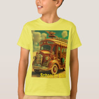 T - Shirt für Schulbusdrucke - Feiern Sie Ihren Ta