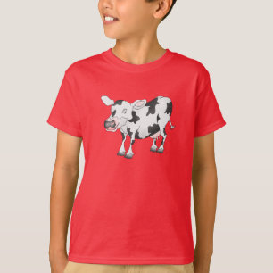 T - Shirt für Schwarz-Weiß-Kuh