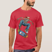T-Shirt für Skull Skateboarding Extreme Skate-Boys