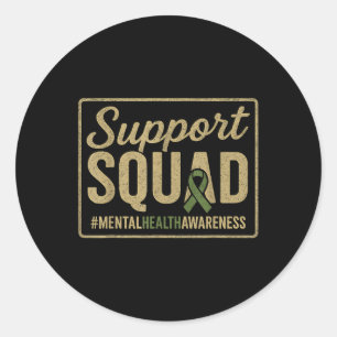 T-Shirt für Sonnenblumen Unterstützung Squad Menta Runder Aufkleber
