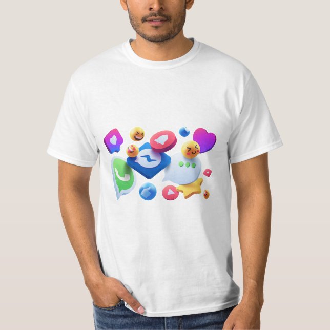 T - Shirt für soziale Medien (Vorderseite)
