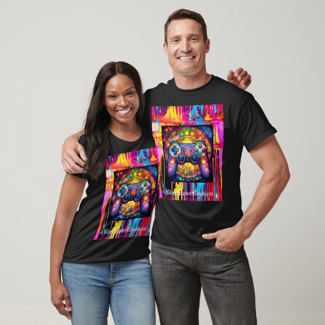 T - Shirt für verkettetes Glas Graffiti Gamer (Unisex)