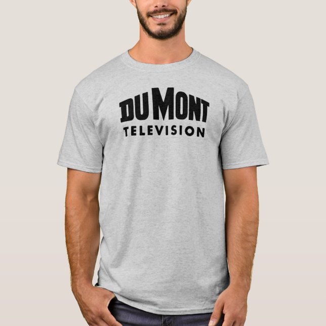 T - Shirt für Vintage Dumont-Fernsehlogos (Vorderseite)