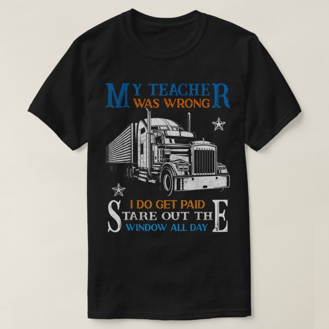 T-Shirt für Vintage LKW-Fahrer (Design vorne)