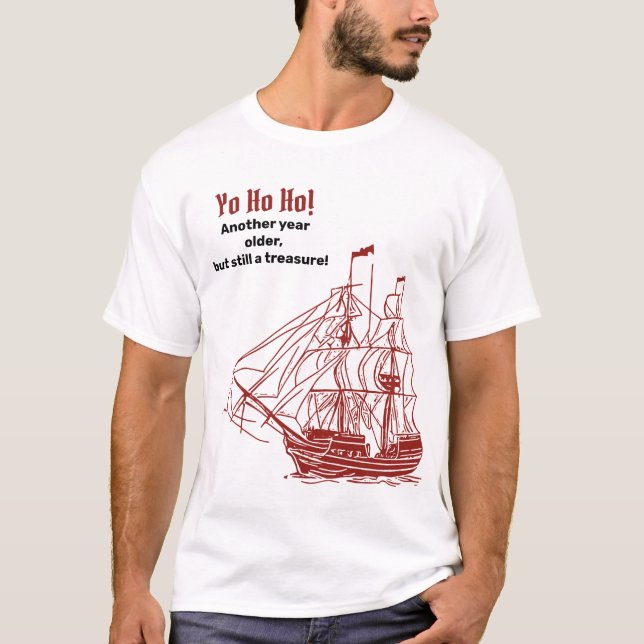 T - Shirt für Vintage Schiffskizze (Vorderseite)