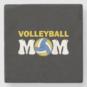 T-Shirt für Volleyball-Mütter lustiger Spieler Spi Steinuntersetzer