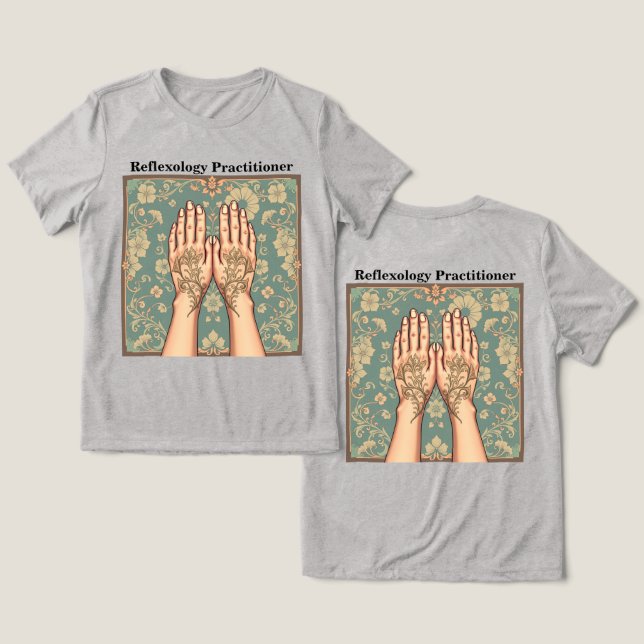 T - Shirt für weibliche Reflexologie (Design Vorderseite & Rückseite)