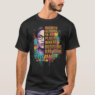 T-Shirt für weibliche Zitate mit künstlerischer Em