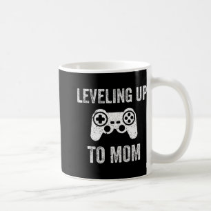 T-Shirt für werdende Mütter zum Levelaufstieg zur  Kaffeetasse