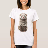 Furet adorable dans un pull tricoté cosy
