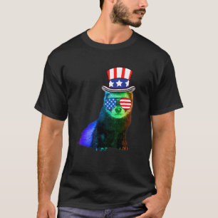 T-shirt Furet Maman Papa Mustela Nigripes 4 juillet