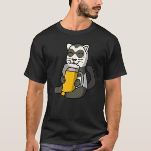 T-shirt Furets buvant de la bière animal de compagnie