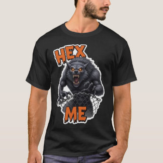 T-shirt Furious werewolf with glowing eyes and sharp fangs