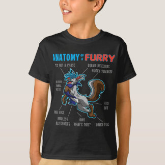 T-shirt Furry - Anatomie d'une fureur - Caricature wolf