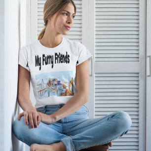 T-shirt Furry Friends Photo Chat et Chien