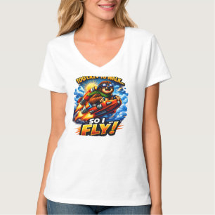 T-shirt Fusée de paresseux drôle Mème, Trop paresseux pour