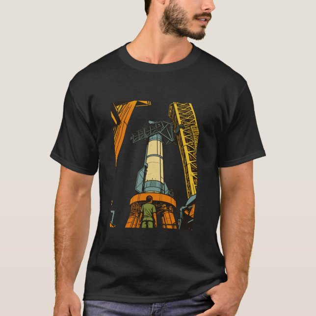 T-shirt Fusée spatiale de nouvelle génération pour l'espac (Devant)