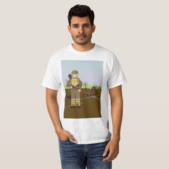 T-shirt Fusilier 3# britannique (Première Guerre Mondiale) (Devant entier)