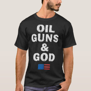 T-shirt Fusils à huile Dieu Roghneck Huile Riding Travail