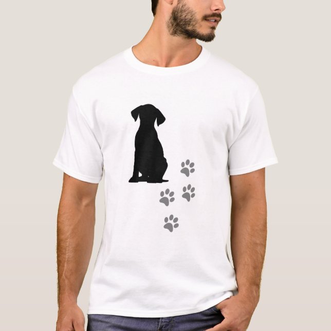 T-Shirt Fußabdrücke & Mignon - Dog (Vorderseite)