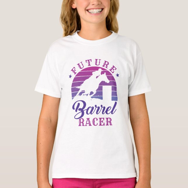 T-shirt Futur Barrel Racer Cowgirl Rodeo Barrel Racer (Devant)