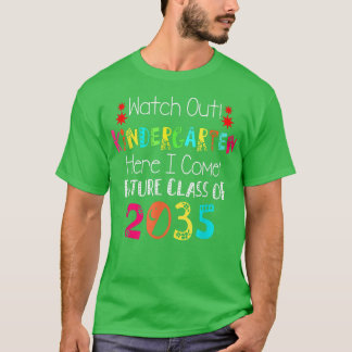 T-shirt Futur Classe De 2035 Attention maternelle Ici I