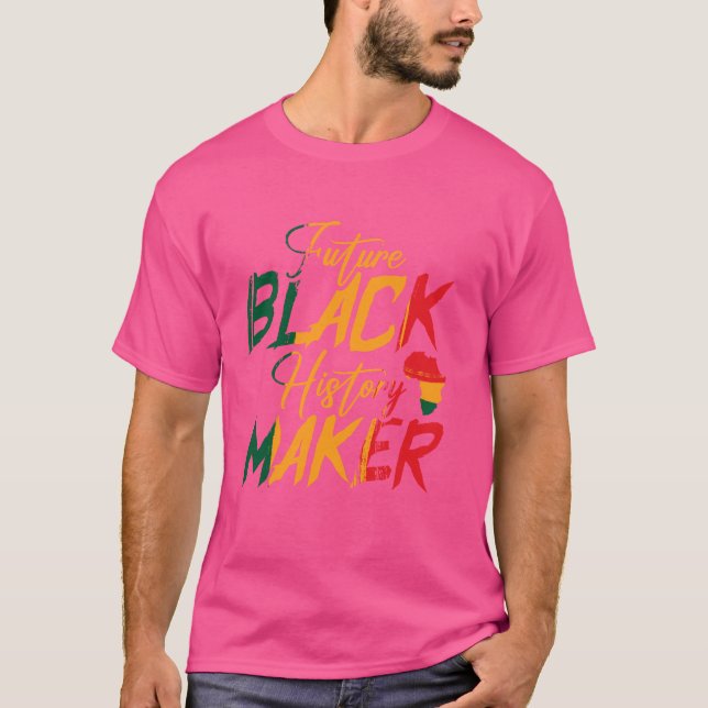 T-shirt Futur créateur d'histoire noire (Devant)