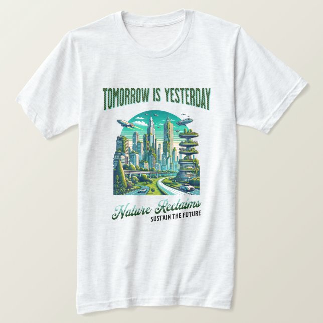T-shirt Futur Design urbain durable. (Design devant)