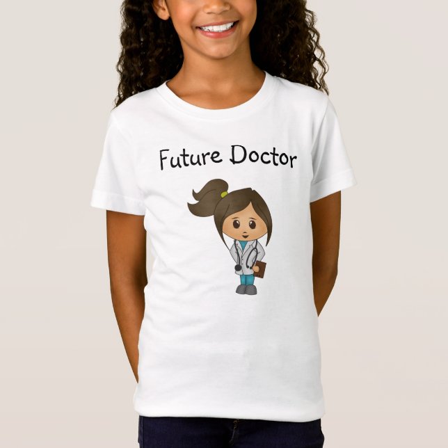 T-Shirt Futur docteur - docteur mignon Female - brune (Devant)