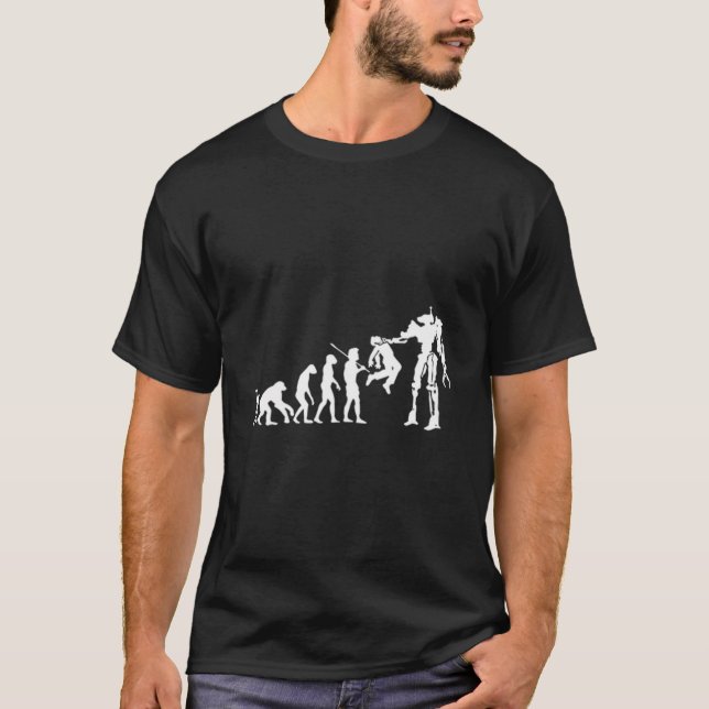 T-shirt Futur En Évolution - Humains Et Robots Dystopian T (Devant)