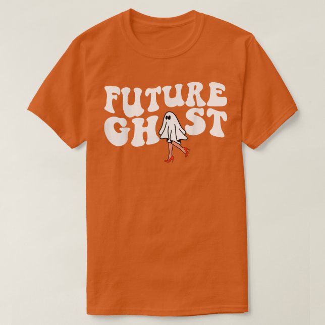 T-shirt Futur Ghost Funny Thème d'Halloween féminin Rétro  (Design devant)