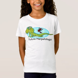 T-Shirt Futur Herpétologiste avec lézard à col frisé