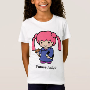 T-Shirt Futur Juge Girl avec livre et gavel