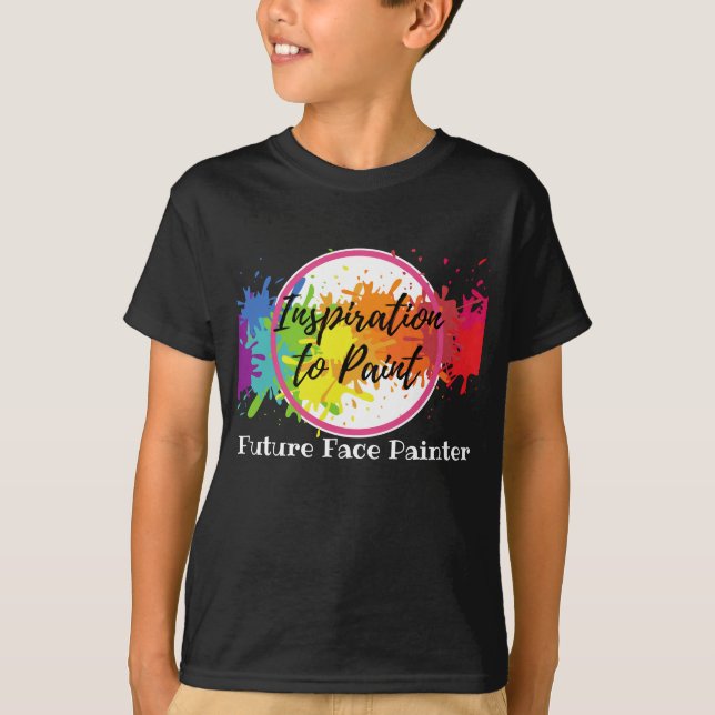 T-shirt Futur logo du peintre ITP du visage des enfants (Devant)