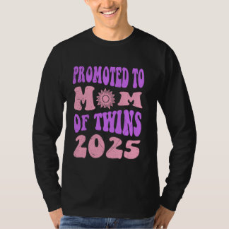 T-shirt Futur Mama PROMU À MOM OF TWINS 2025 Twin Mom