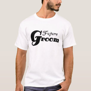 T-shirt Futur marié des textes noirs