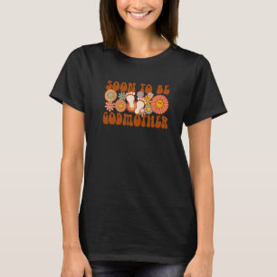 T-shirt Futur Marraine Groovy Annonce Sexe Bébé