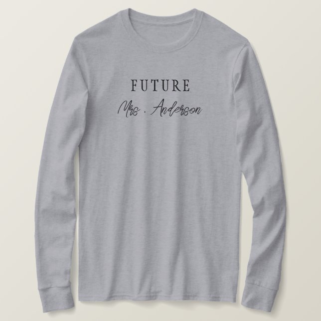 T-shirt Futur Mme personnalisé J'ai dit oui Shower de Fian (Design devant)