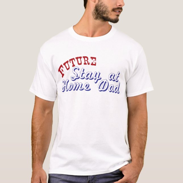 T-shirt Futur papa de séjour à la maison (Devant)