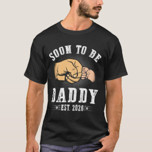T-shirt Futur Papa établ.2026 Fête des Pères Promu En