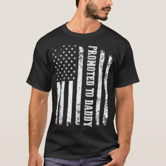 T-shirt Futur Papa Pour La Première Fois Drapeau Des États
