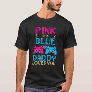 T-shirt Futur Papa Rose Ou Bleu Papa Vous Aime Genre Rev