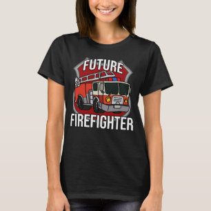 T-shirt Futur pompier pompier pompier camion voiture enfan