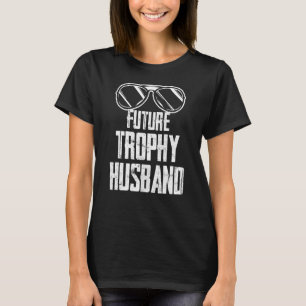 T-shirt Futur Trophée Fiancé Marié à Devenir Mari Célibata